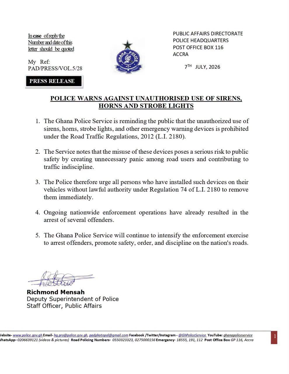 PUBLIC ANNOUNCEMENT 📣