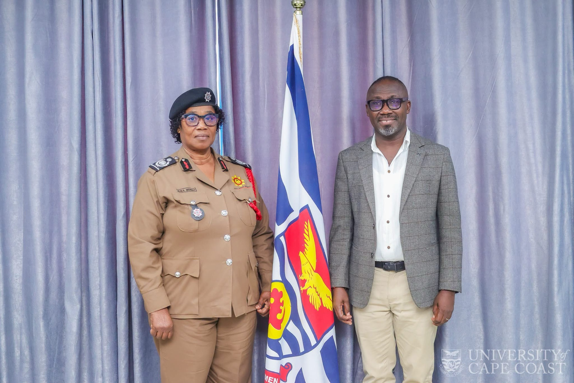 Central Regional Fire Commander Pays Courtesy Call on UCC Acting Vice-Chancellor