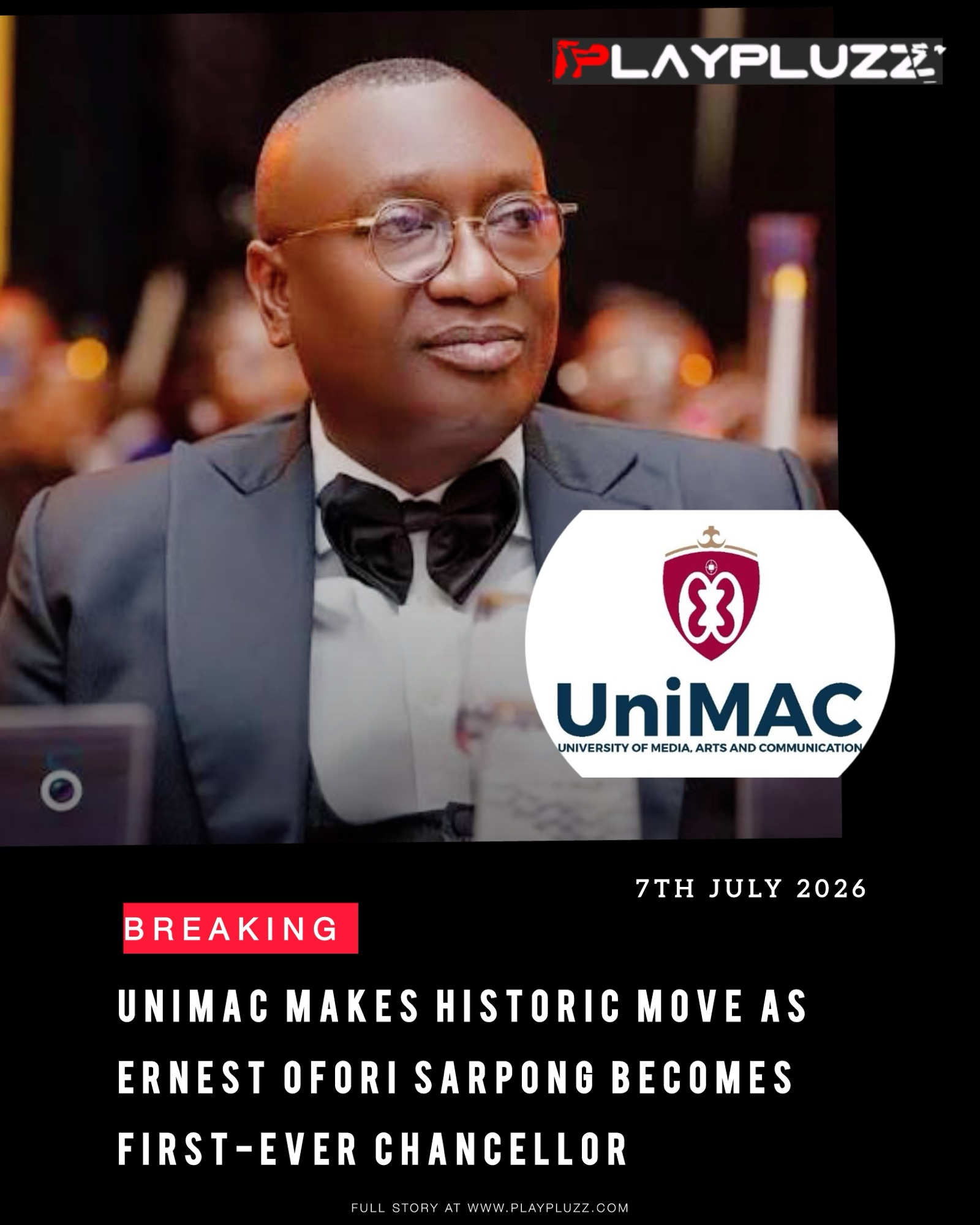 UniMAC Makes Historic Move as Ernest Ofori Sarpong Becomes First-Ever Chancellor